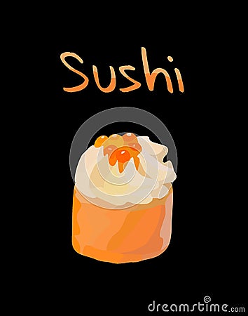 Sushi philadelphia Vector Illustration