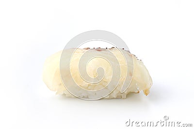 sushi of red snapper isolated on white background Stock Photo