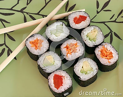 Sushi rolls Stock Photo