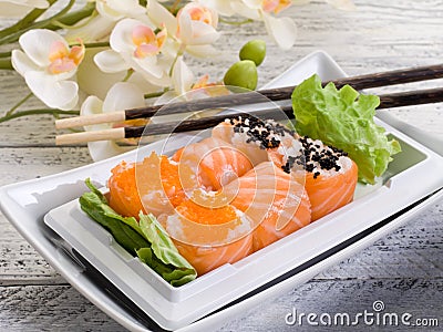 Sushi sakura maki Stock Photo