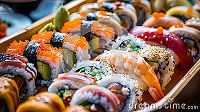 sushi set in the restaurant Stock Photo