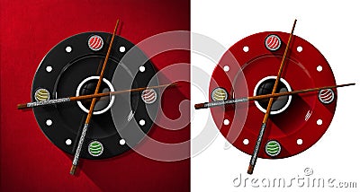 Sushi Time Concept - Clock Stock Photo