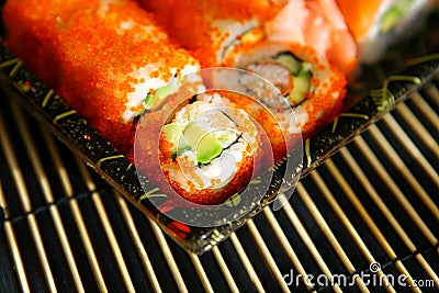 Sushi, traditional japanese food Stock Photo