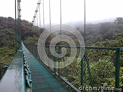 Suspended bridge in Monteverde, Costa Rica Stock Photo