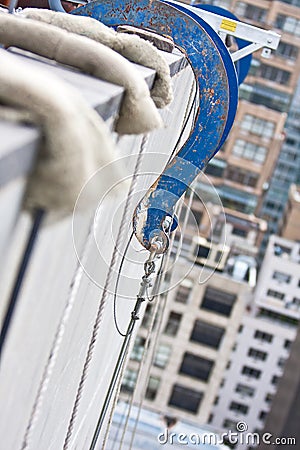 Suspended Scaffold Rigging Stock Photo