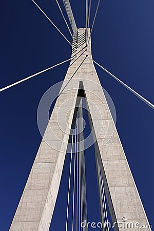 Suspension bridge Stock Photo