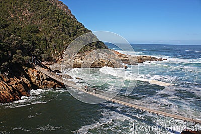 Suspension bridge in South Africa Stock Photo