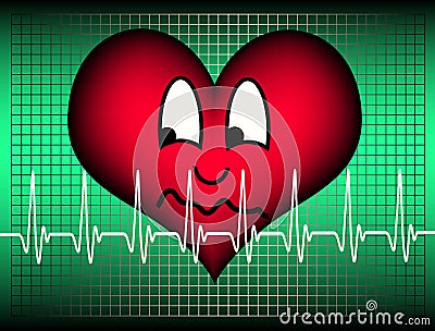 Suspicious heart Stock Photo