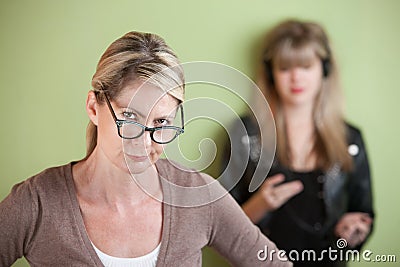 Suspicious Mom Stock Photo