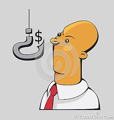 Suspicious opportunity Vector Illustration