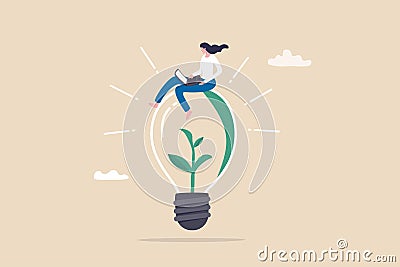 Sustainability business or environmental care in office, ecology company culture or social responsibility strategy, ESG concept, Vector Illustration