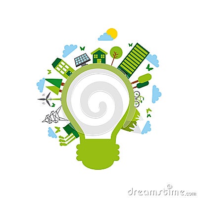 Sustainability and ecology design Vector Illustration