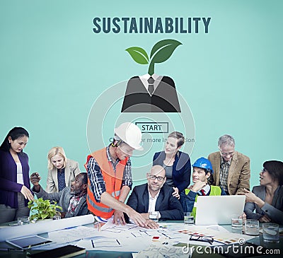 Sustainability Ecology Environmental Conservation Sustainable Co Stock Photo