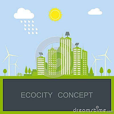 Sustainable city concept Vector Illustration