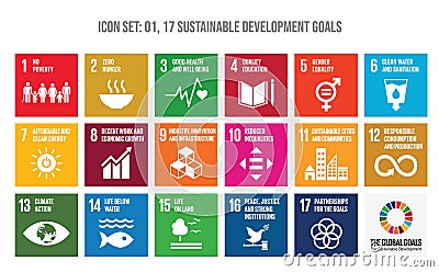 Sustainable Development Goals Vector Illustration