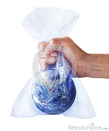 Plastic Plastics Ocean Bag Bags Earth World Climate Change Stock Photo