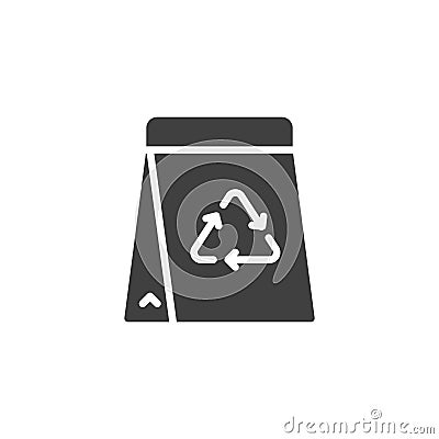 Sustainable packaging vector icon Vector Illustration