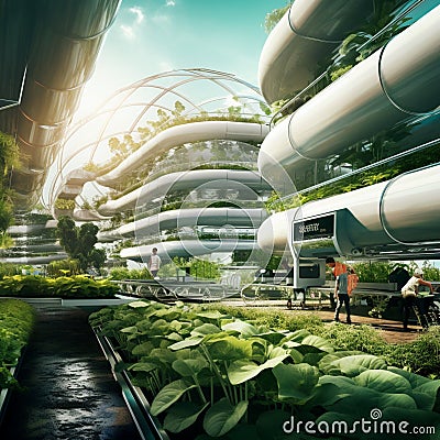 Sustainable Solutions: Innovations Reshaping the Landscape of Agriculture Stock Photo