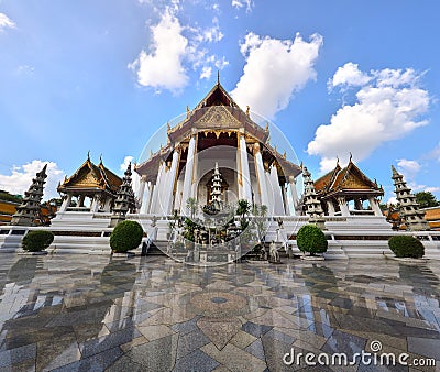 Sutat temple, bangkok, thailand Stock Photo