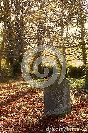 A Gravestone at St Leonards Church, Sutton Veny, Wiltshire, United Kingdom Editorial Stock Photo