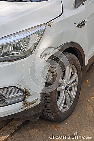 Suv Front Damage Stock Photo