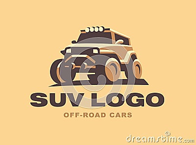 SUV logo car emblem, color version Vector Illustration