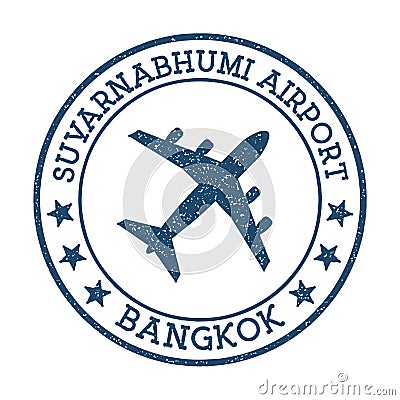 Suvarnabhumi Airport Bangkok logo. Vector Illustration