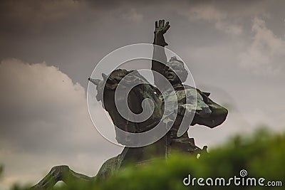 Suvorov monument in Tiraspol Stock Photo
