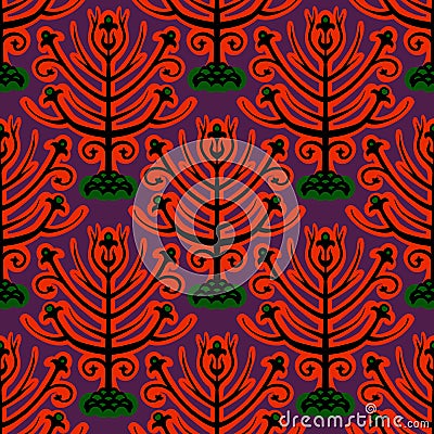 Suzani, ethnic pattern with Kazakh motifs Stock Photo