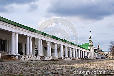 Suzdal, Russia - April 25, 2023. View of the Market Square and shopping arcades in the city center Editorial Stock Photo