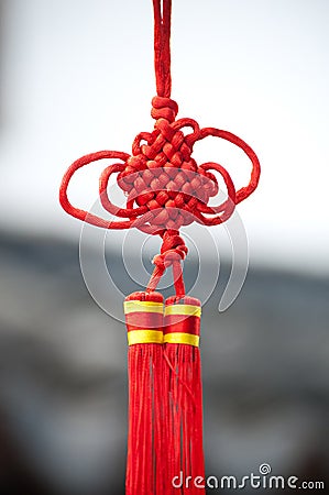 Red Chinese knotting New Year decoration Editorial Stock Photo