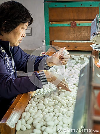 At Suzhou Number 1 Silk Factory, China Editorial Stock Photo