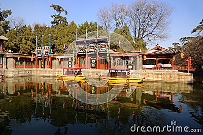 Suzhou street in Beijing Summer palace Editorial Stock Photo