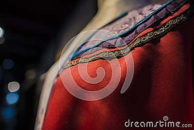 Suzhou tsu silk qipao. Stock Photo