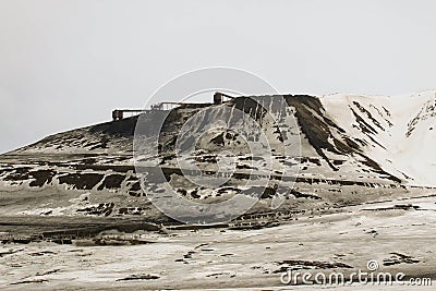 Svalbard Coal Mine Stock Photo