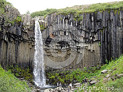 Svartifoss waterfall, Skaftafell National Park, Iceland Stock Photo