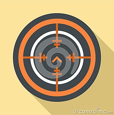 Svd gun aim icon, flat style Vector Illustration