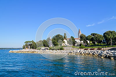 Sveti Andrija island, also Red island near Rovinj, Croatia Stock Photo