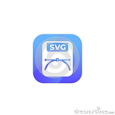 svg file icon, scalable vector graphics format Vector Illustration