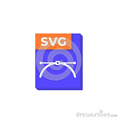 svg file icon, scalable vector graphics format Vector Illustration