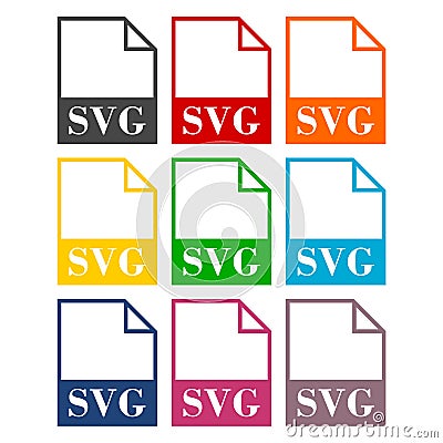 SVG file icons set Stock Photo