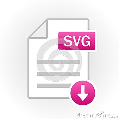 SVG icon isolated. File format. Vector Vector Illustration