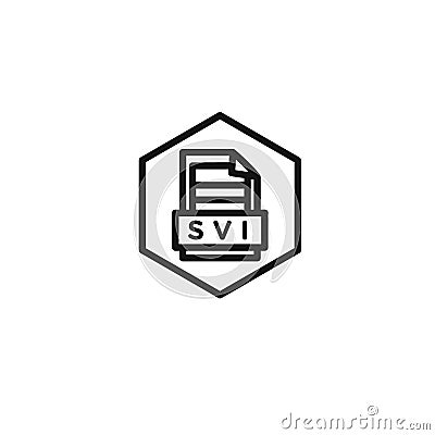 SVI File Document Icon vector set collection for web Vector Illustration