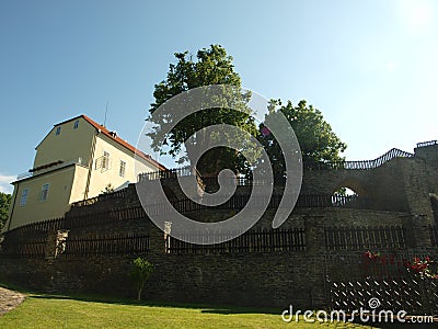 Svojanov castle, ghotic garden Stock Photo