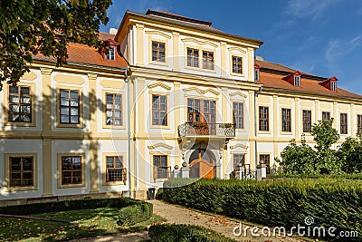 Front view of the newly renovated castle at Svojsin Editorial Stock Photo