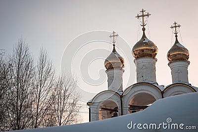 Svyato Nikolsky Pereslavl Women`s Monastery in Pereslavl Zalessk Stock Photo