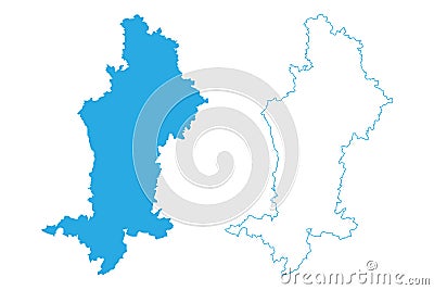 Swabia Federal Republic of Germany, Administrative division, Region Free State of Bavaria map vector illustration, scribble Vector Illustration