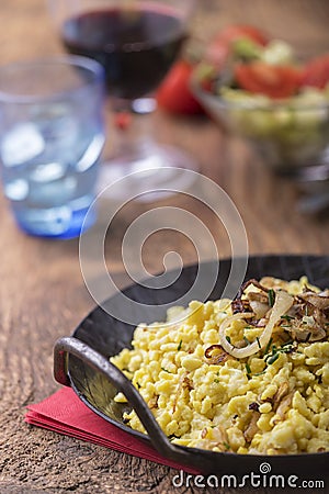 Swabian spaetzle Stock Photo