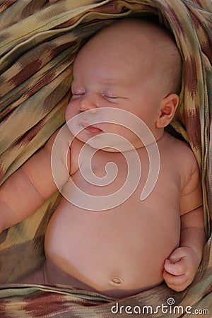 Swaddled Baby Stock Photo