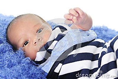 Swaddled Newborn Stock Photo